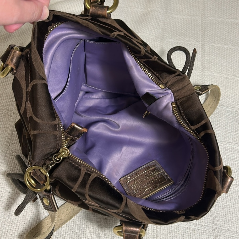 COACH Poppy 13843 Brown Tote Bag - Picture 15 of 15